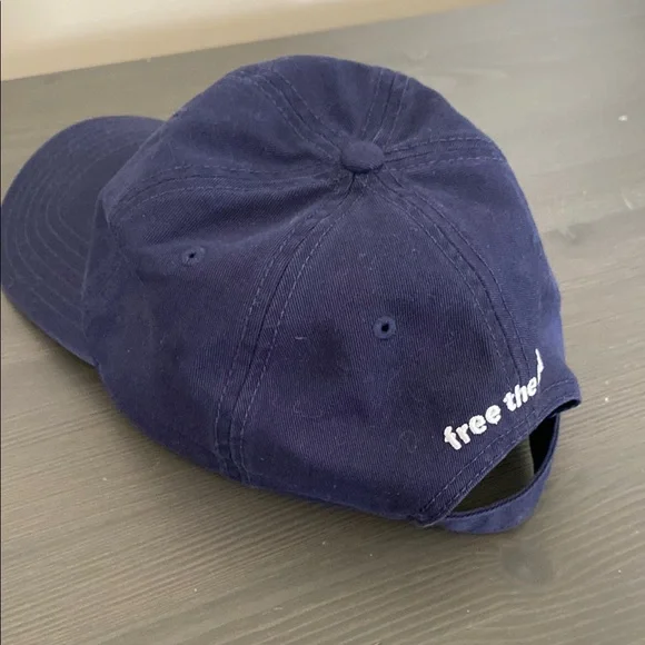 Birddogs Adult Free The Bird Baseball Hat One Size Adjustable Navy Cotton - Picture 5 of 13